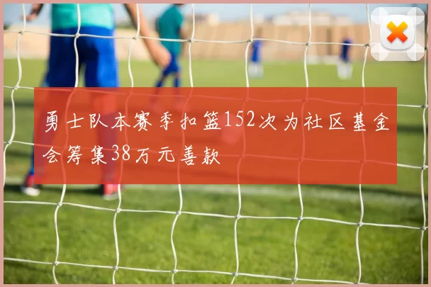 勇士队本赛季扣篮152次为社区基金会筹集38万元善款