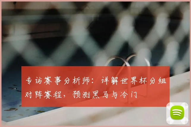 专访赛事分析师：详解世界杯分组对阵赛程，预测黑马与冷门